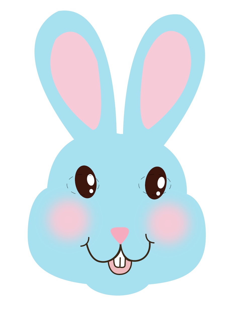 çocuklar için hazır kağıttan Tavşan maskesi şablonu